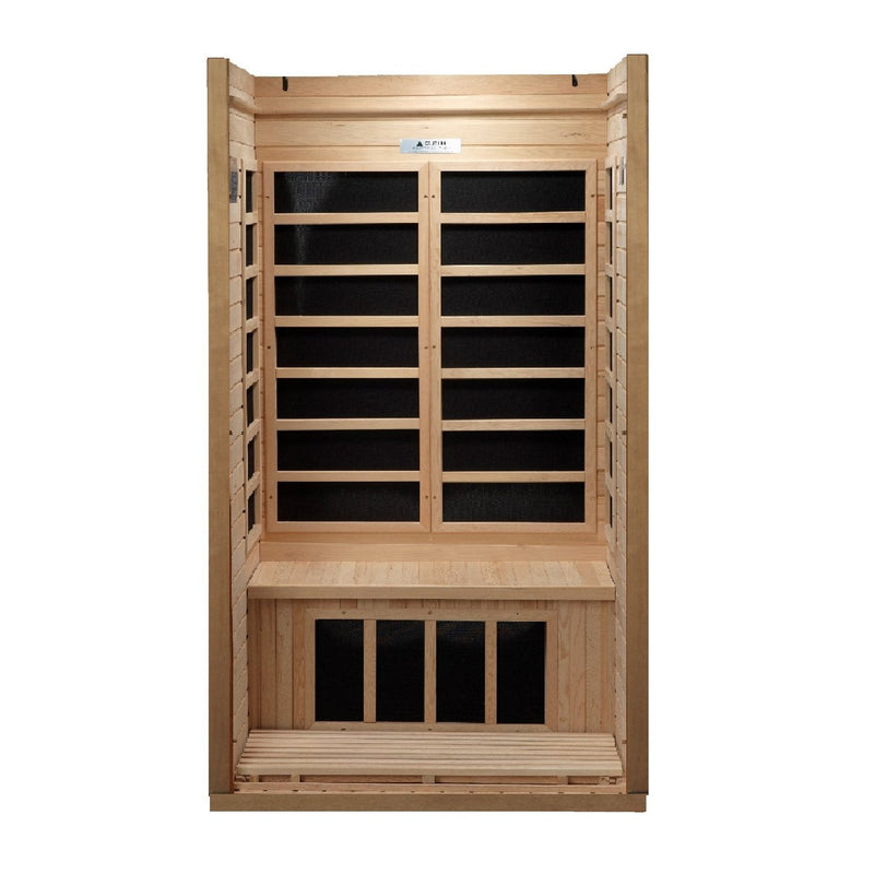 Golden Designs "Barcelona Select" 1-2-person Low EMF Far Infrared Sauna Canadian Hemlock GDI-6106-01